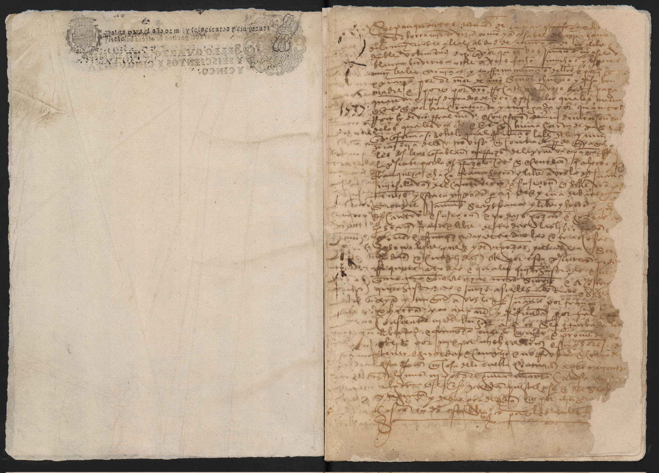 Registro de Martín Faura, Murcia de 1537 (minutas).